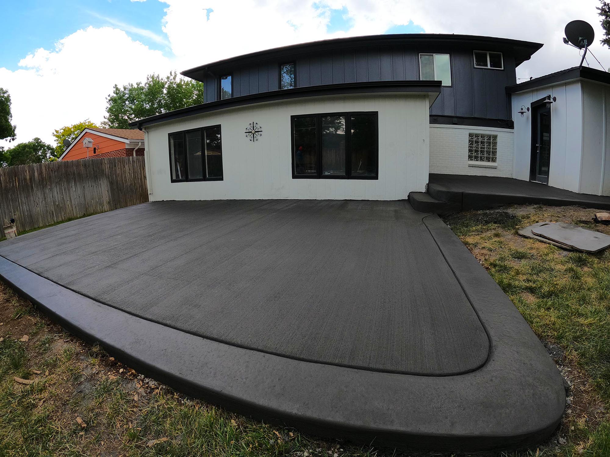 Smoke Colored Concrete Patio